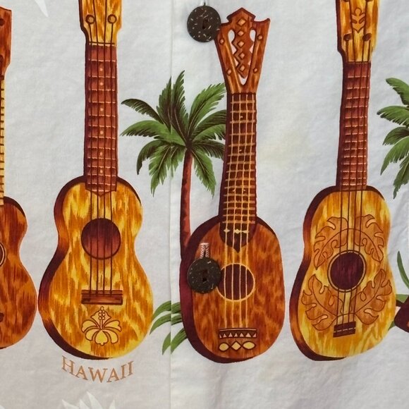 Royal Creations mens Hawaiian shirt SZ 3XL - guitars pineapples palm trees - Picture 4 of 7